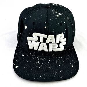 Star Wars Lucas Films Galaxy Print Snapback Logo Embroidery Hat Cap